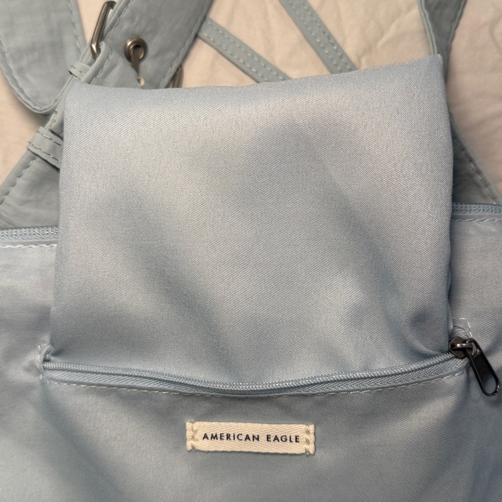 American Eagle Women's Safari Mini Light Blue Slouch Bag NWOT - Picture 9 of 11